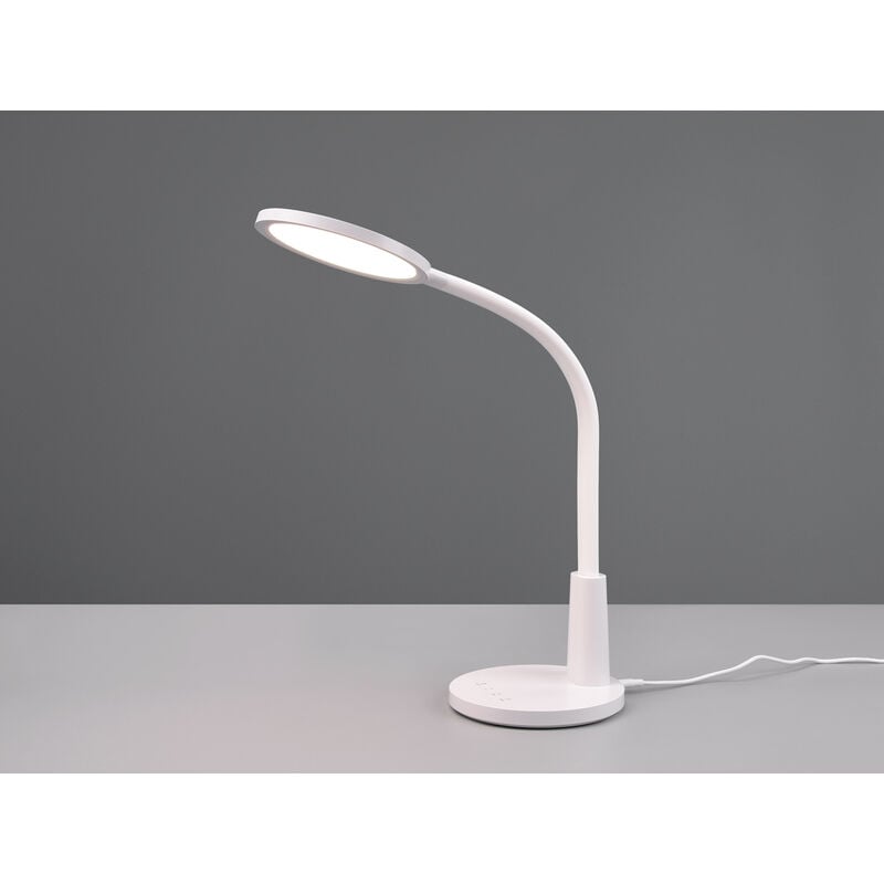 LED Schreibtischleuchte SALLY Flexibel TOUCH Dimmer Weiß 36cm