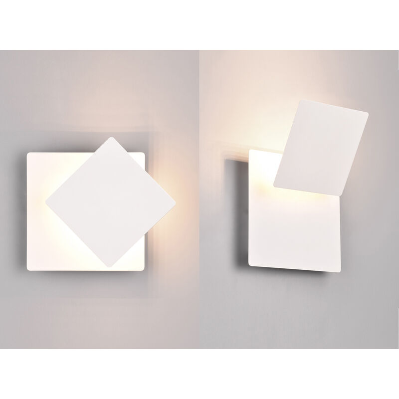 Beleuchtung, Set Weiß 2-er indirekter mit Wandleuchten Höhe: 18cm LED