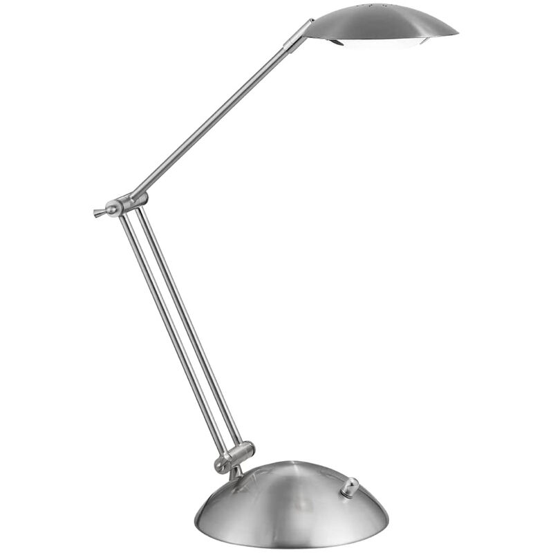Höhe CALCIO Schreibtischleuchte Drehdimmer LED verstellbar - Silber 43cm