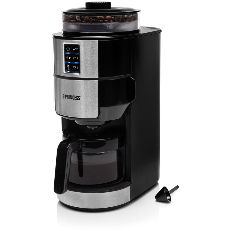 6 Filterkaffee Kaffeemaschine mit Tassen Bohnen & für Mahlwerk
