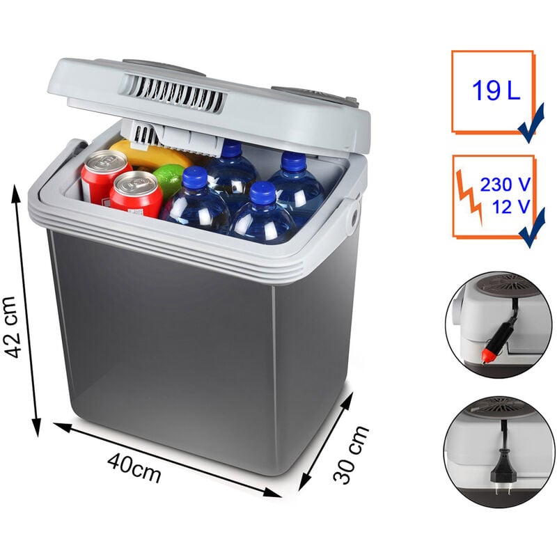 Juskys elektrische Kühlbox 40 Liter 12 V / 230 V für Auto, Lkw, Reisem –