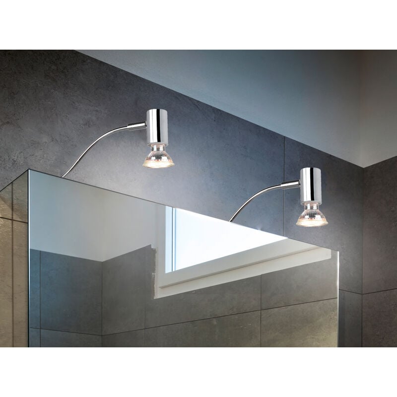 Badezimmerlampe LED Chrom für mit schwenkbarem Spiegelschrank Spot in