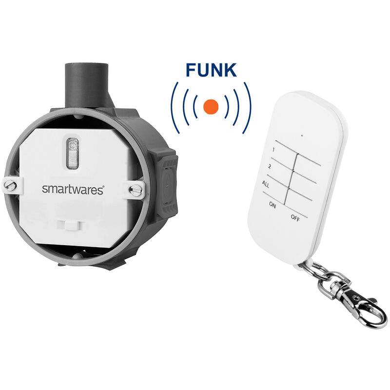 Funk-Schalter Set McPower Comfort Empfänger + Fernbedienung, max