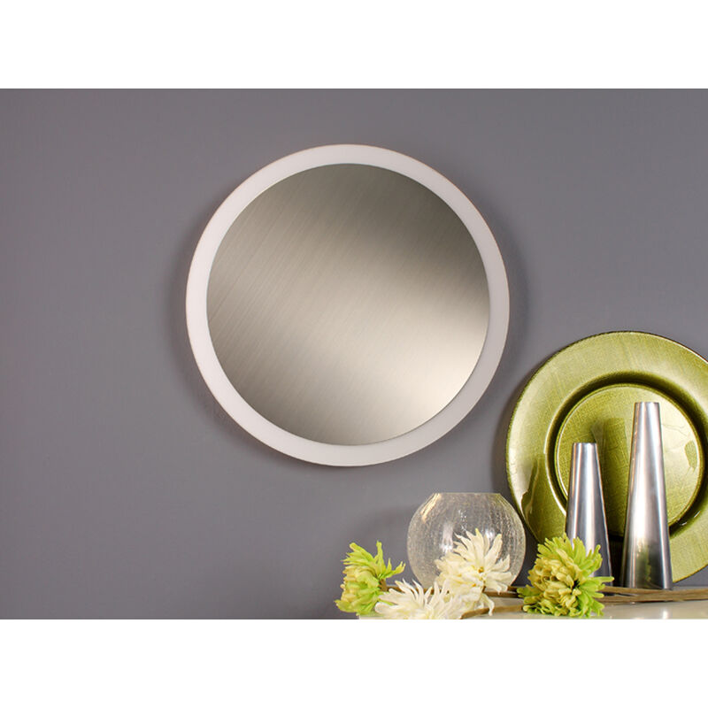 Kleine LED Wandleuchte MOON Spiegeloptik Ø30cm Decke, Wand & Silber Design für