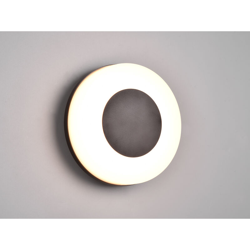 LED Schwarz Ø Lichtfarbe MORENA Außenwandleuchte Weiß einstellbar 25cm