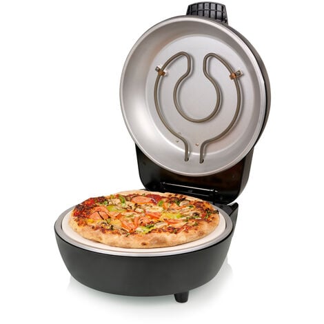 Elektrischer Pizzaofen mit Keramikstein Ø30cm bis 400 °C - für Zuhause  1200Watt