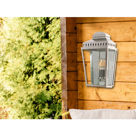 Elstead Mansion House - 1 Licht Außenspülung Laterne Licht poliert Nickel IP44, E27 (1/5)