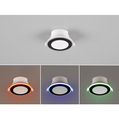 LED Einbaustrahler ARGUS Schwarz mit Fernbedienung dimmbar & RGBW, Ø 8cm (1/5)