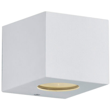 LED Außenwandleuchte CORDOBA Up and Down Light eckig in Weiß