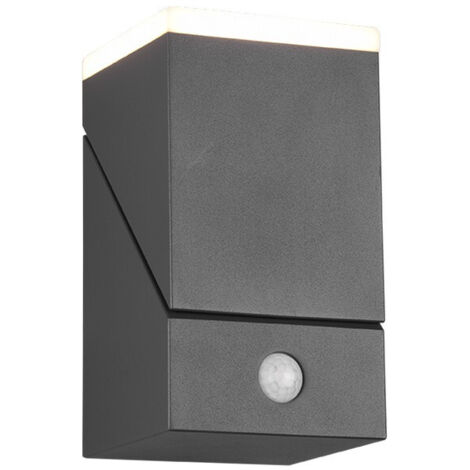 Verstellbare LED-Wandleuchte Avon Anthrazit Aluminium IP54 Trio Beleuchtung Bewegungssensor