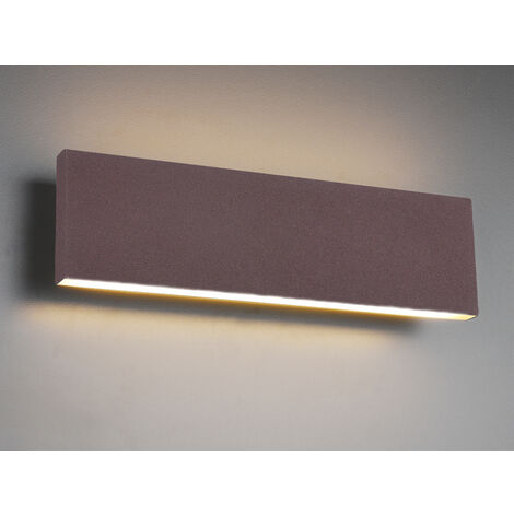 Rechteckige Wandleuchte Concha Rust Double Led Emission Trio Lighting