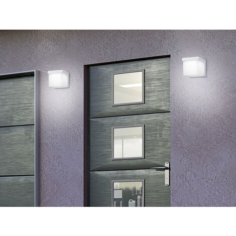 7W LED Wandleuchte für Tür/ Fensterbögen Schwarz IP54 Neutralweiß