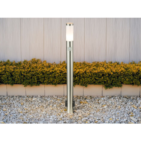 Außen Leuchte Edelstahl Garten Weg Lampe Bewegungsensor Steckdosen Steh Beleuchtung Globo 3159ks