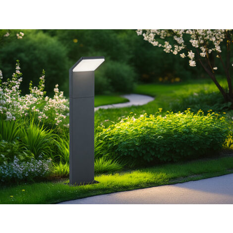 Moderne LED Pollerleuchte PEARL aus Aluminium Anthrazit, Höhe 50cm