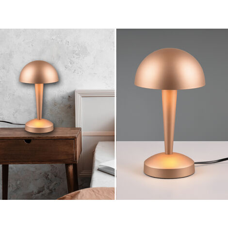 LED Tischleuchte CANARIA aus Metall mit Touchfunktion Coffee Gold, Höhe 26cm (1/5)