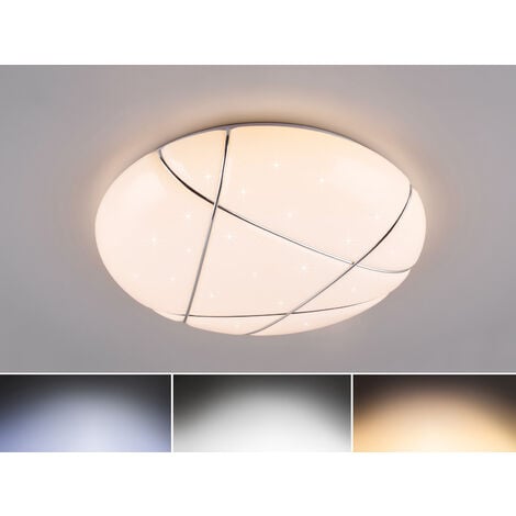 LED Deckenleuchte TIBOR Fernbedienung, Sternenhimmel & 48cm mit Ø dimmbar