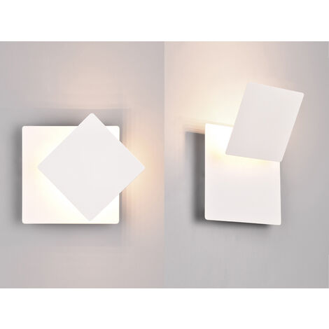 2-er Set LED Wandleuchten mit indirekter Beleuchtung Weiß, Höhe 18cm (1/5)