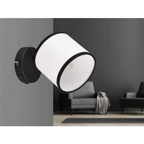 FSLiving 7W LED Spot Lampe - Dimmbar Mit Fernbedienung, Schwarz