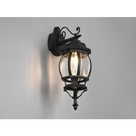 Trio lighting elvo wandleuchte 1xe27 ip44 mattschwarz - 206960132