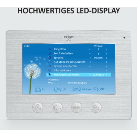 IP Video Türsprechanlage mit Türklingel und Kamera für Einfamilienhaus