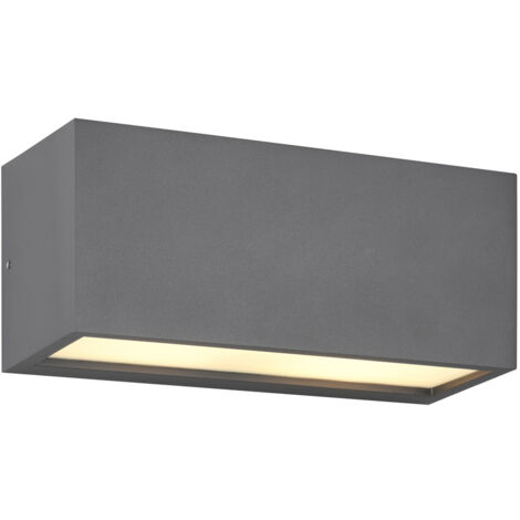 Eckige LED Up Downlight Au enwandleuchte Anthrazit Breite 25cm eckige-led-up-downlight-au-enwandleuchte-anthrazit-breite-25cm