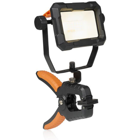 LED Baustrahler mit Klemme, 360 Grad drehbar, IP65, 2100 lm, Tageslichtweiß (1/5)