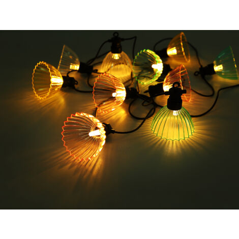 Solarbetriebene LED Outdoor Lichterkette mit 10 bunten Schirmen, Länge 3,6 Meter (1/5)