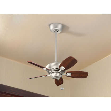 Kleiner Deckenventilator Ø 76cm mit 2-farbigen Holzflügeln (1/5)