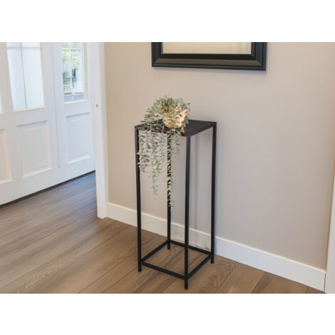 Beistelltisch VERONIKA Blumentisch aus Metall Schwarz Höhe 80cm (1/5)