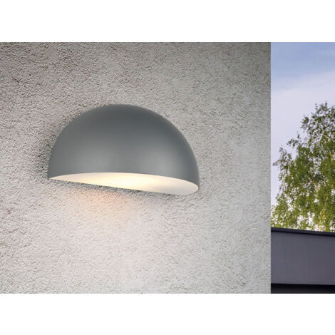 Halbrunde Downlight Außenwandleuchte MAAS Anthrazit, Breite 27cm