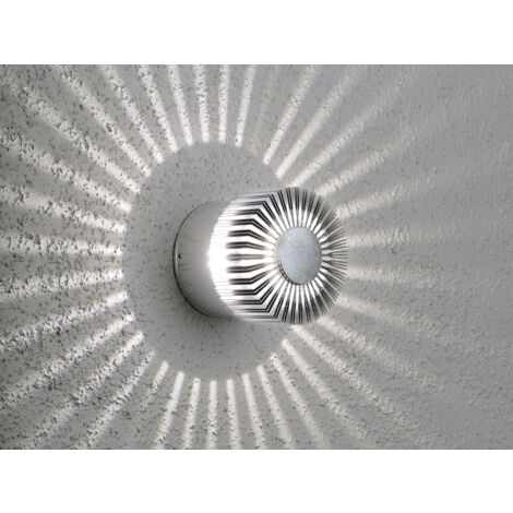 Runde Wandleuchte MONZA für effektvolle Beleuchtung, 3W, massives Aluminium