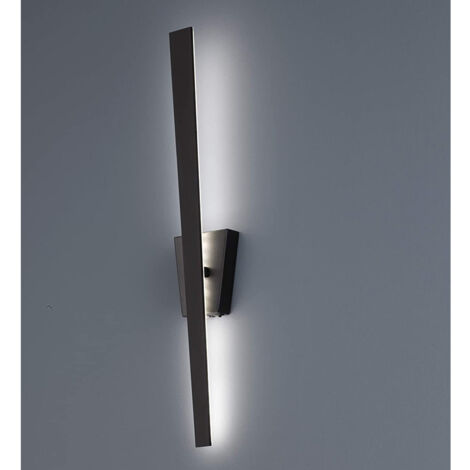 Flache LED Wandleuchte ZITA Schwarz indirekte Wandbeleuchtung, Höhe 60cm
