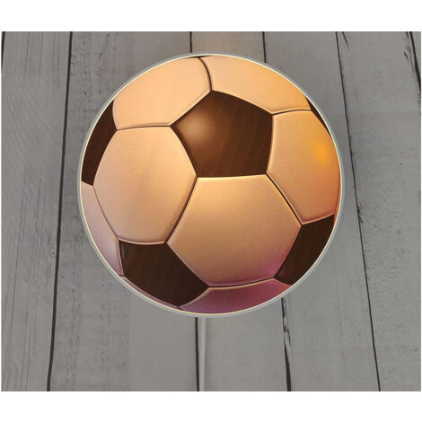 Kinderzimmer Wandlampe Fußball Ø 25cm mit Schalter, Kabel, Stecker & E14 LED (1/5)