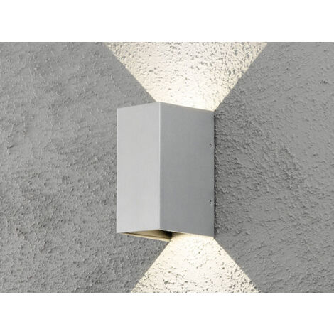 LED Außenwandleuchte CREMONA Up and Down Höhe 17cm, Grau