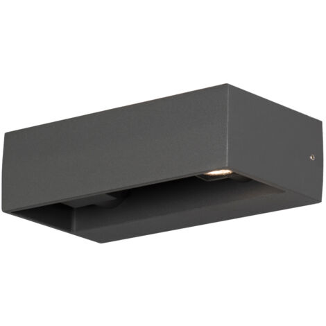 Eckige LED Au enleuchte Anthrazit Up Down Einstellbar Wandlampe eckige-led-au-enleuchte-anthrazit-up-down-einstellbar-wandlampe