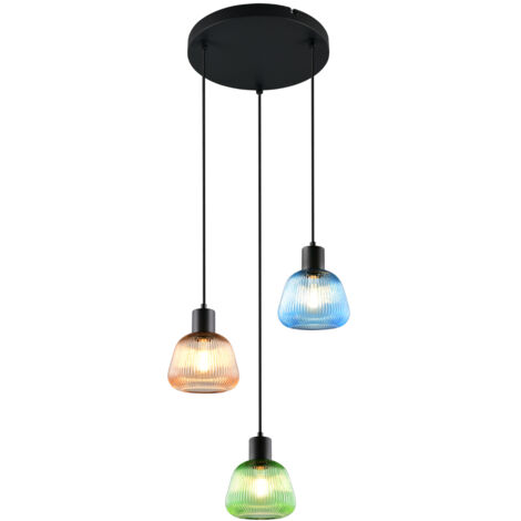 Cluster Pendelleuchte Glas Bunt