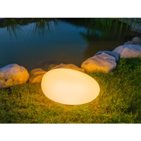 Smartwares LED Solarleuchte Stein OSL-50016 weiß Ø 40 cm RGBW Dekorative Leuchten (1/5)