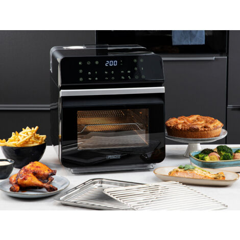 3in1 Digitale Heißluftfritteuse Mini Backofen & Dampfgarer 10 Liter, 1550 Watt