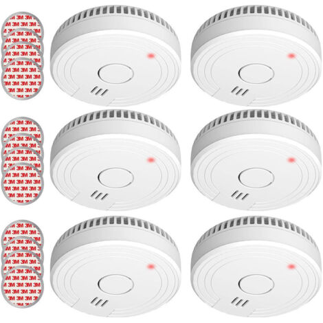 6er Set ELRO Optischer Rauchmelder mit 5 Jahres Batterie & Magnethalterung Ø 9cm (1/5)