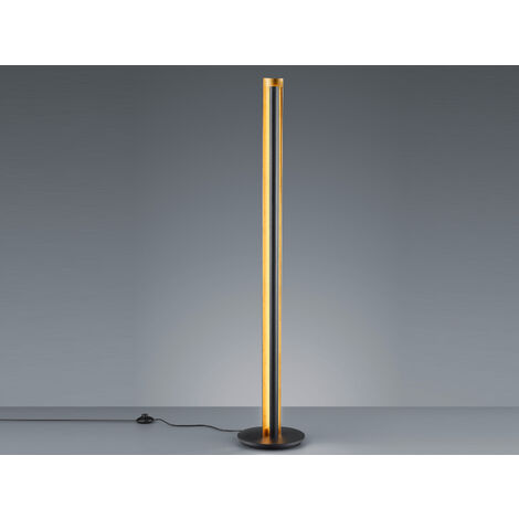 stufenweise Design Gold Schwarz schmal / TEXEL dimmbar Stehlampe LED