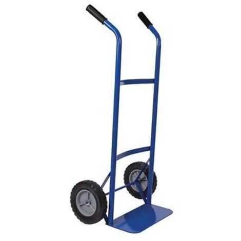 Sackkarre Stahl Vollgummireifen bis 80kg, 110cm Plattform 35x18cm (1/7)