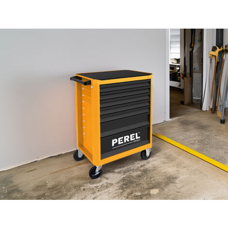 Werkstattwagen, Werkzeugwagen, Wekzeugwagen mit Rollen, Höhe 93,2cm, 7 Fächer