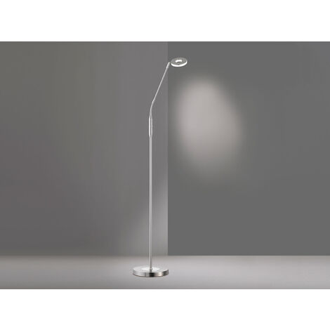 Leselampe Stehlampe - Höhe LED 150cm DENT Dimmer Silber mit