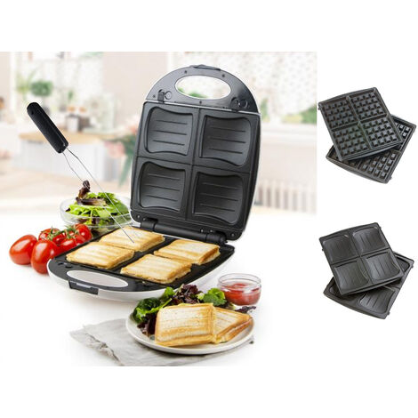 2in1 Sandwichmaker 4er Muschelplatte, Waffeleisen, Gabel (1/5)