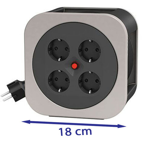 REV 0010012800 Kabeltrommel 10.00 m Schwarz Schutzkontakt-Stecker
