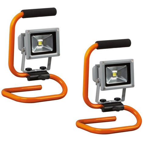 2er Set tragbare Baustrahler LED Fluter Arbeitsleuchten 10W mit 1,5m Kabel
