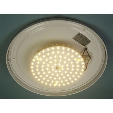 LED-Deckenleuchte rund, Opalglas Ø matt, Dekorring matt, 50cm Messing