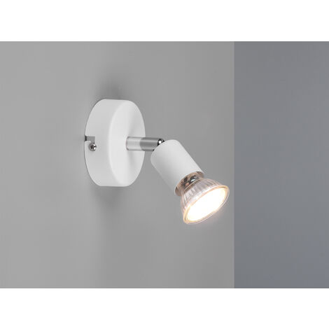 LED Wandstrahler 1 flammig Metall Weiß, Breite 8cm