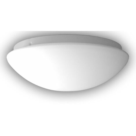 matt, Deckenleuchte Opalglas rund LED 20cm, Nurglasleuchte Ø