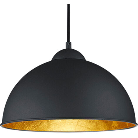 Pendelleuchte „Spider“ – Vintage Design, Verstellbar, Schwarz Mit Gold-Innenleben